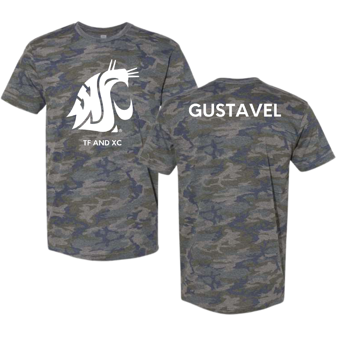 Washington State University TF and XC Vintage Camo Tee - Alex Gustavel