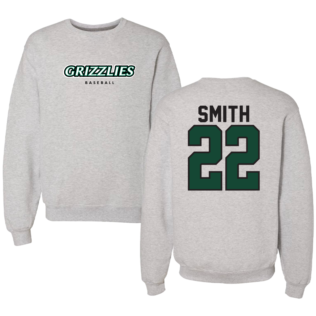Adams State University Baseball Gray Grizzlies Crewneck - #22 Tyler Smith