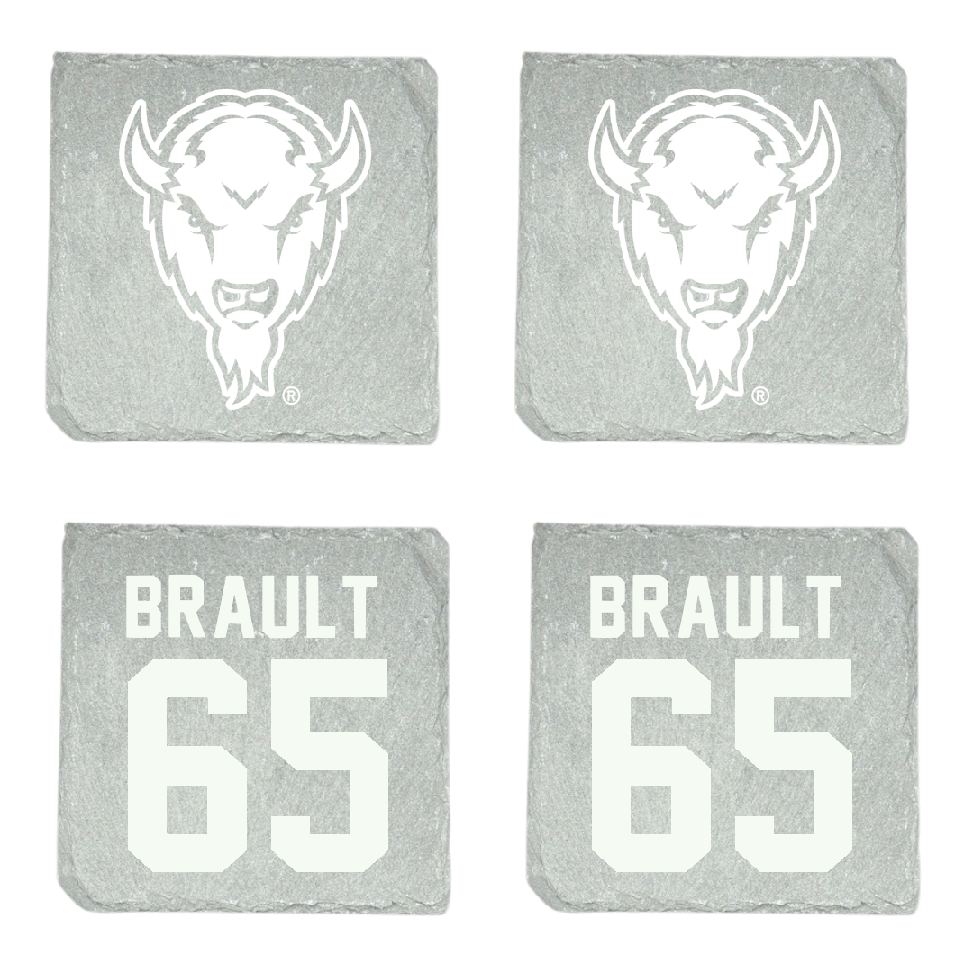 Marshall University Football Stone Coaster (4 Pack)  - #65 Parker Brault
