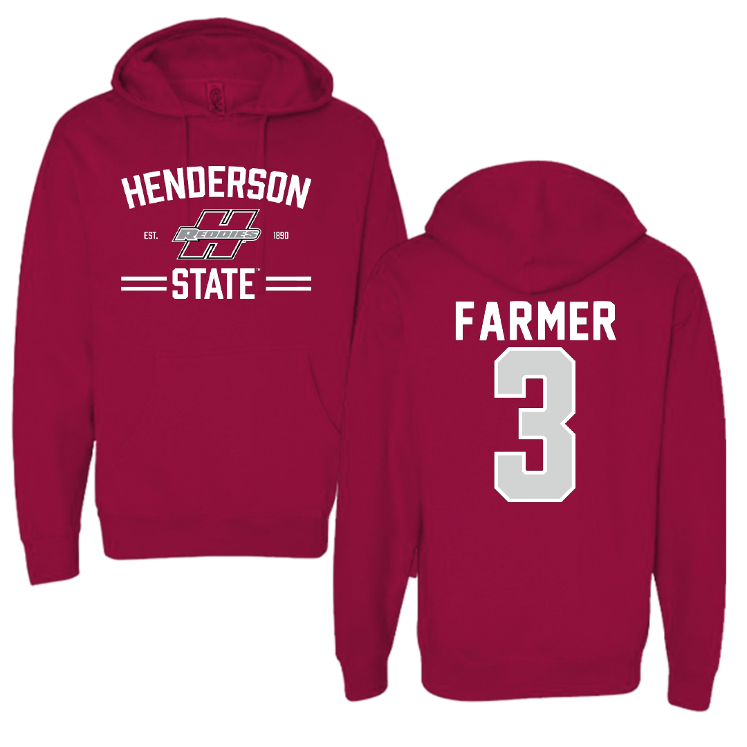 Henderson State University Basketball Cardinal General Hoodie - #3 Chase Farmer