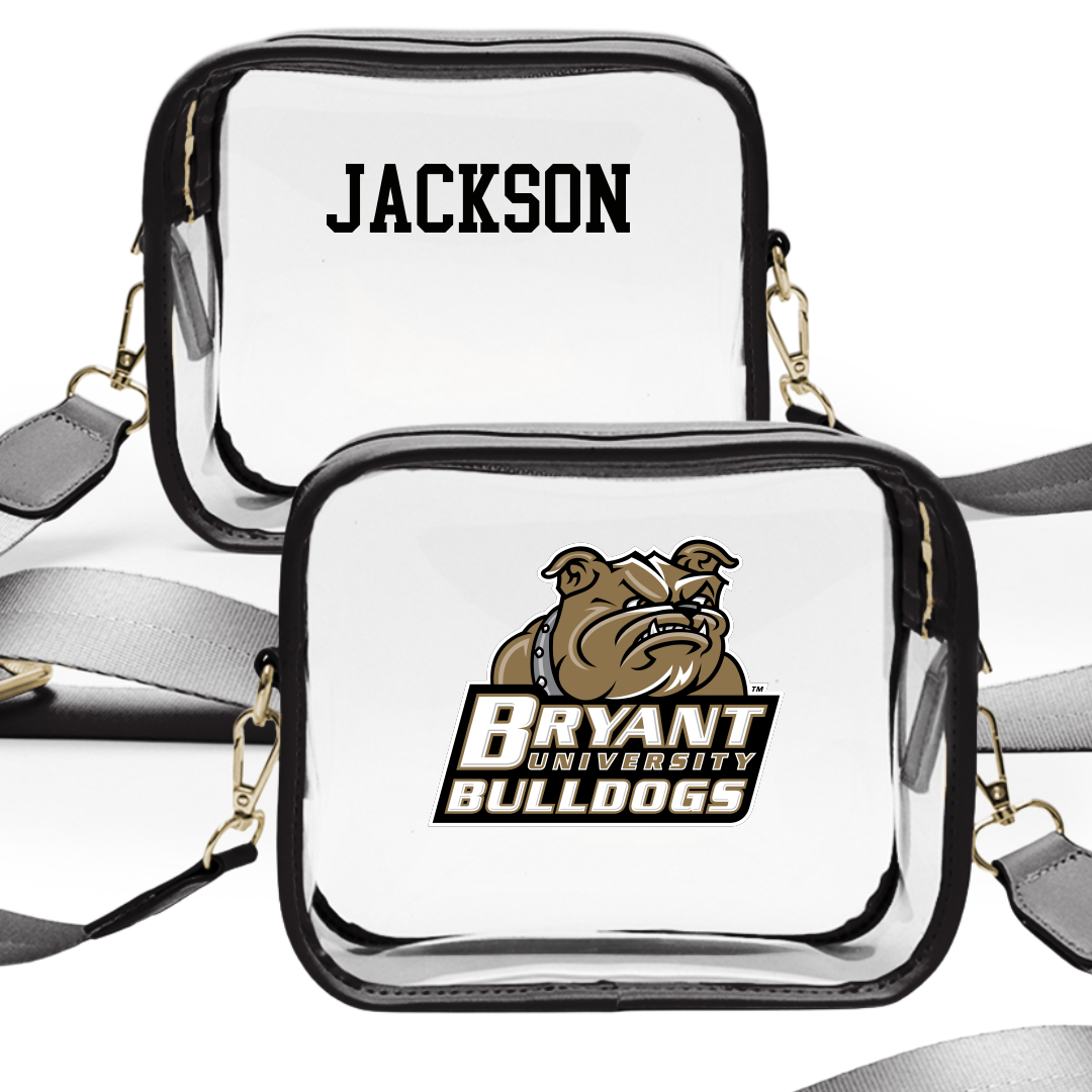 Bryant University Swimming & Diving Black Clear Stadium Bag - Anna Jackson