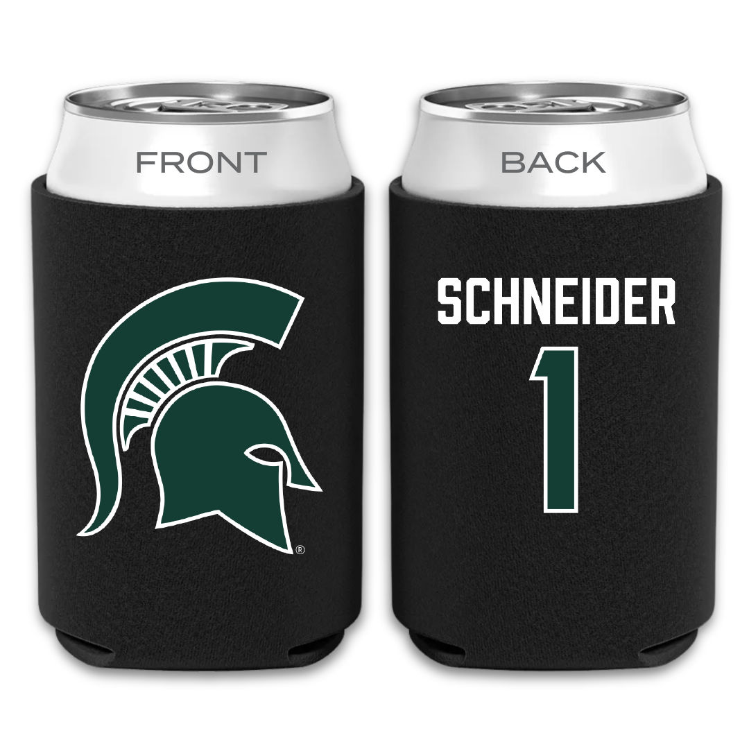 Michigan State University Volleyball (W) Black Can Cooler - #1 Lia Schneider