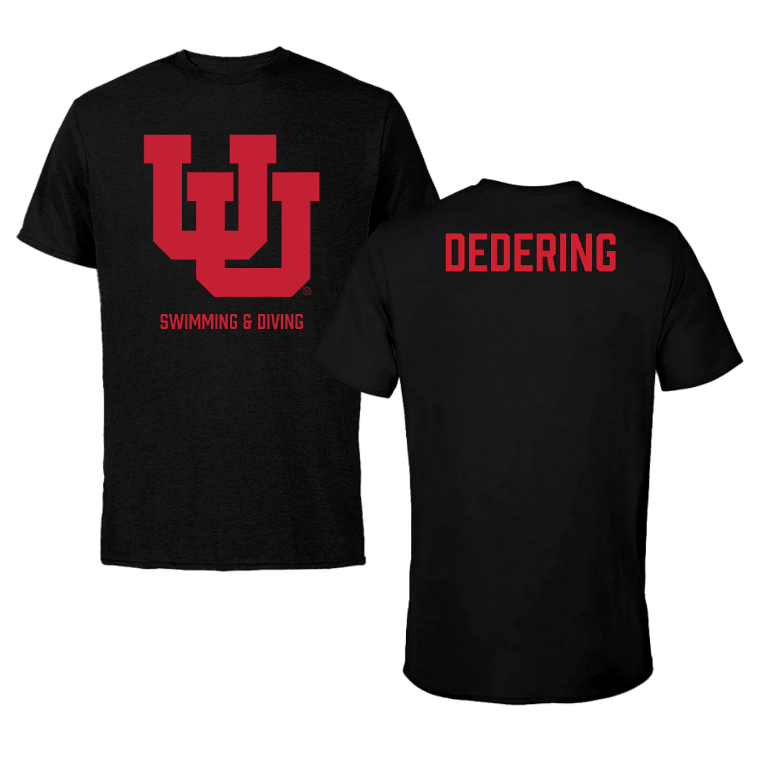University of Utah Swimming & Diving Black Performance Tee - Matthew Dedering