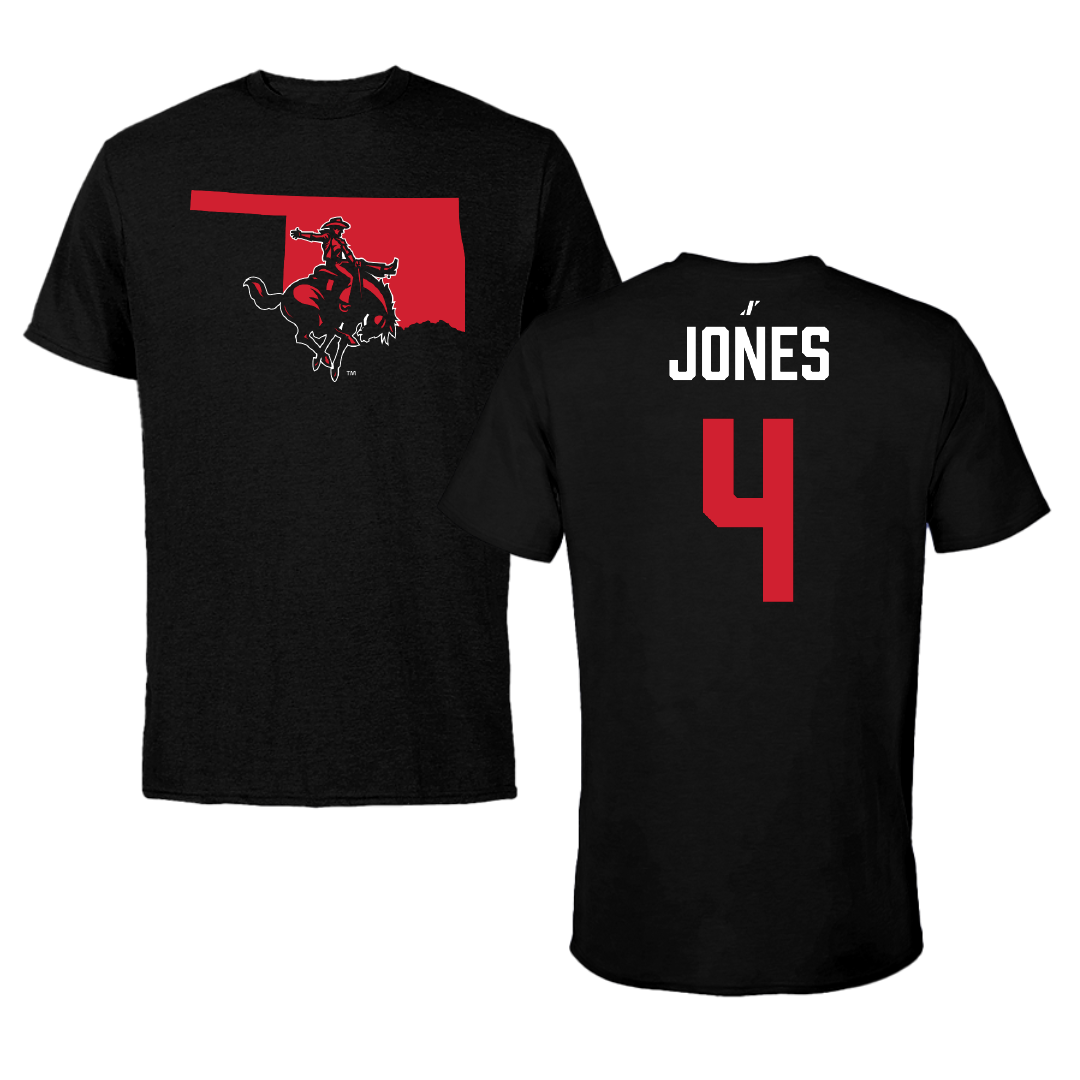 Northwestern Oklahoma State University Softball Black State Tee - #4 Kathryn Jones