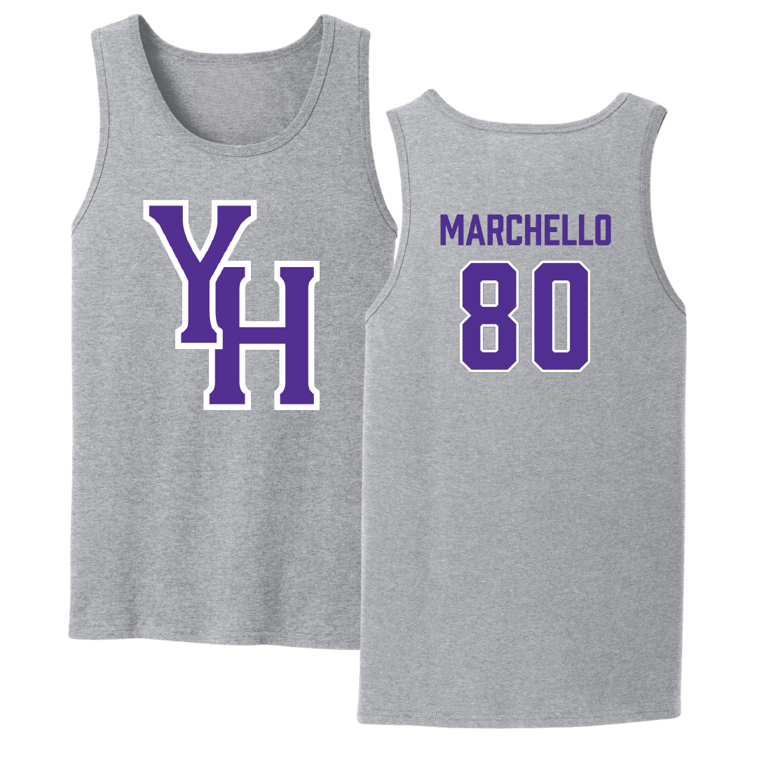 Young Harris College Lacrosse (M) Sport Gray Tank Top - #80 Sam Marchello
