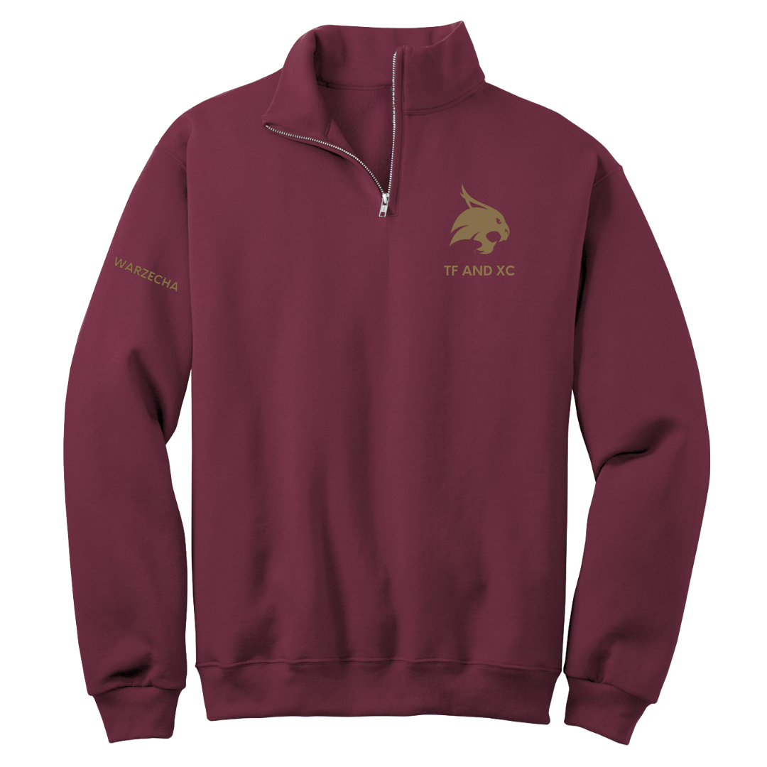 Texas State University TF and XC Maroon Quarter-Zip - Connor Warzecha