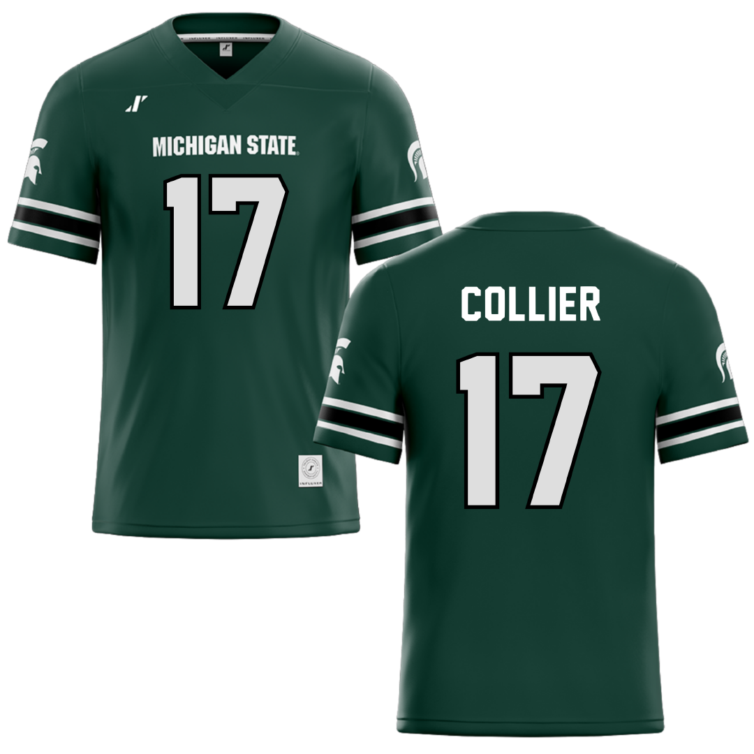 Michigan State University Green Football Jersey - #17 Braylon Collier