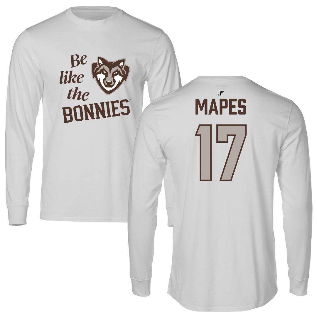 St. Bonaventure University Baseball Light Gray Be Like Us Performance Long Sleeve - #17 Kenny Mapes