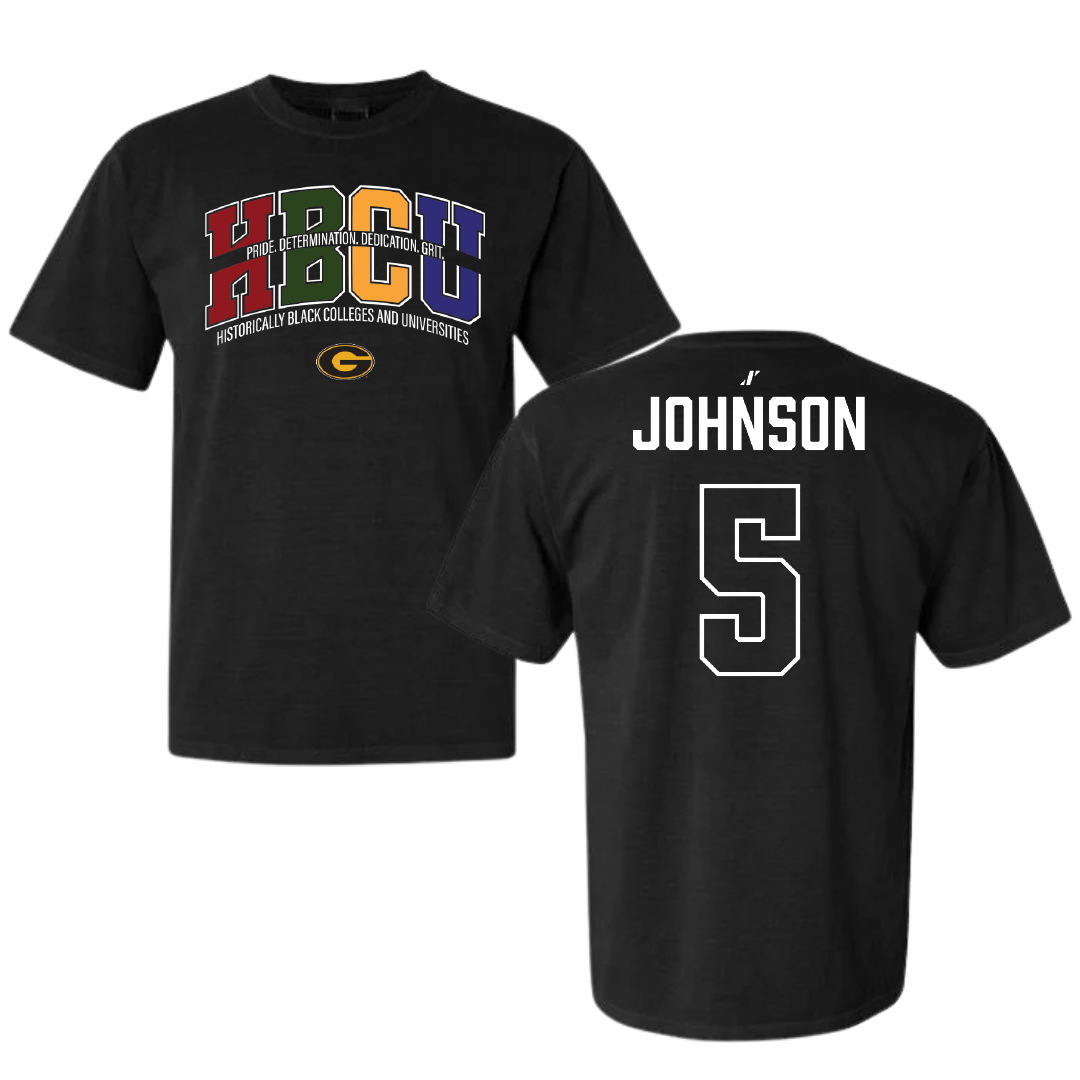 Grambling State University Volleyball Black HBCU Comfort Colors Tee - #5 Nile Johnson