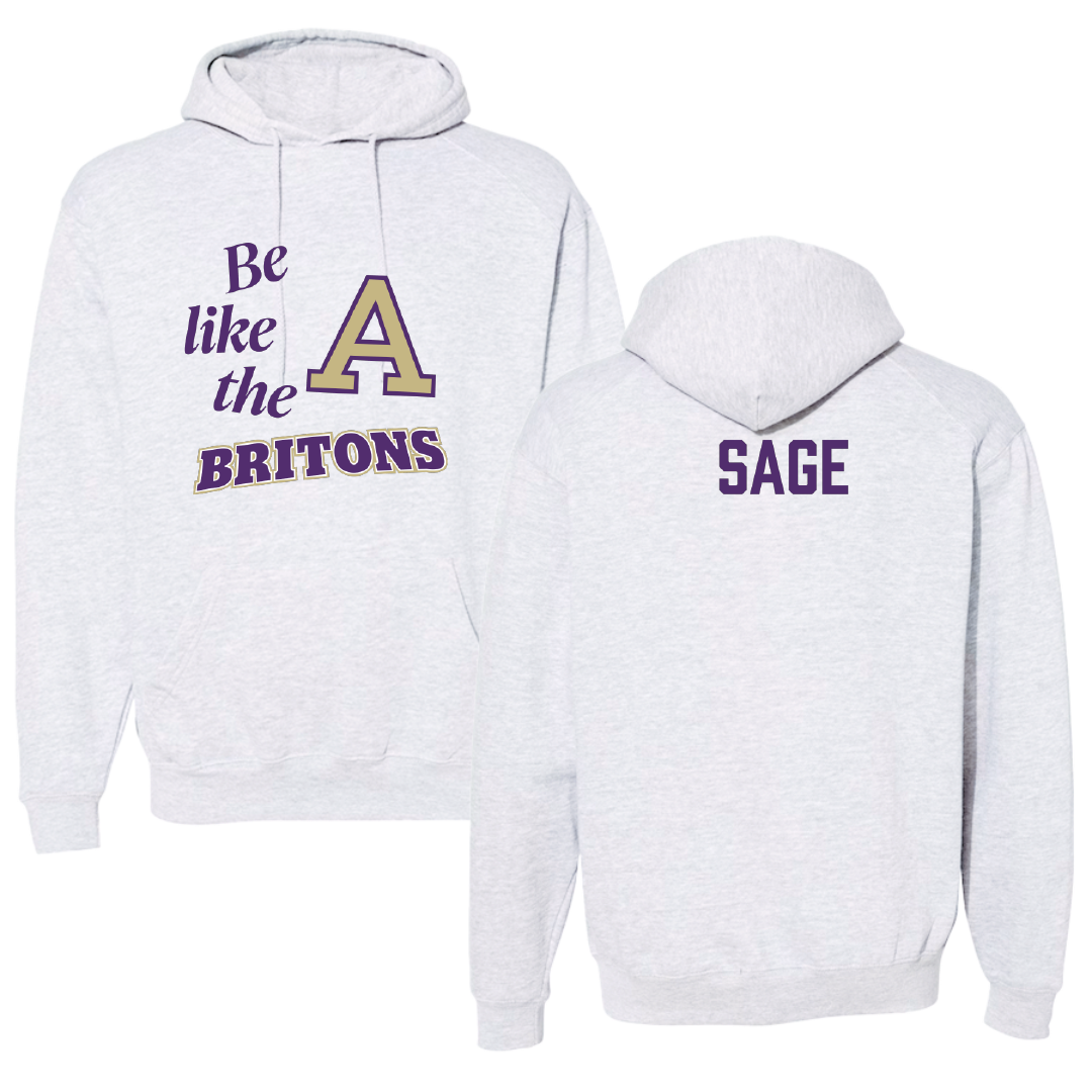 Albion College Golf (W) Light Gray Be Like Us Hoodie - Peyton Sage
