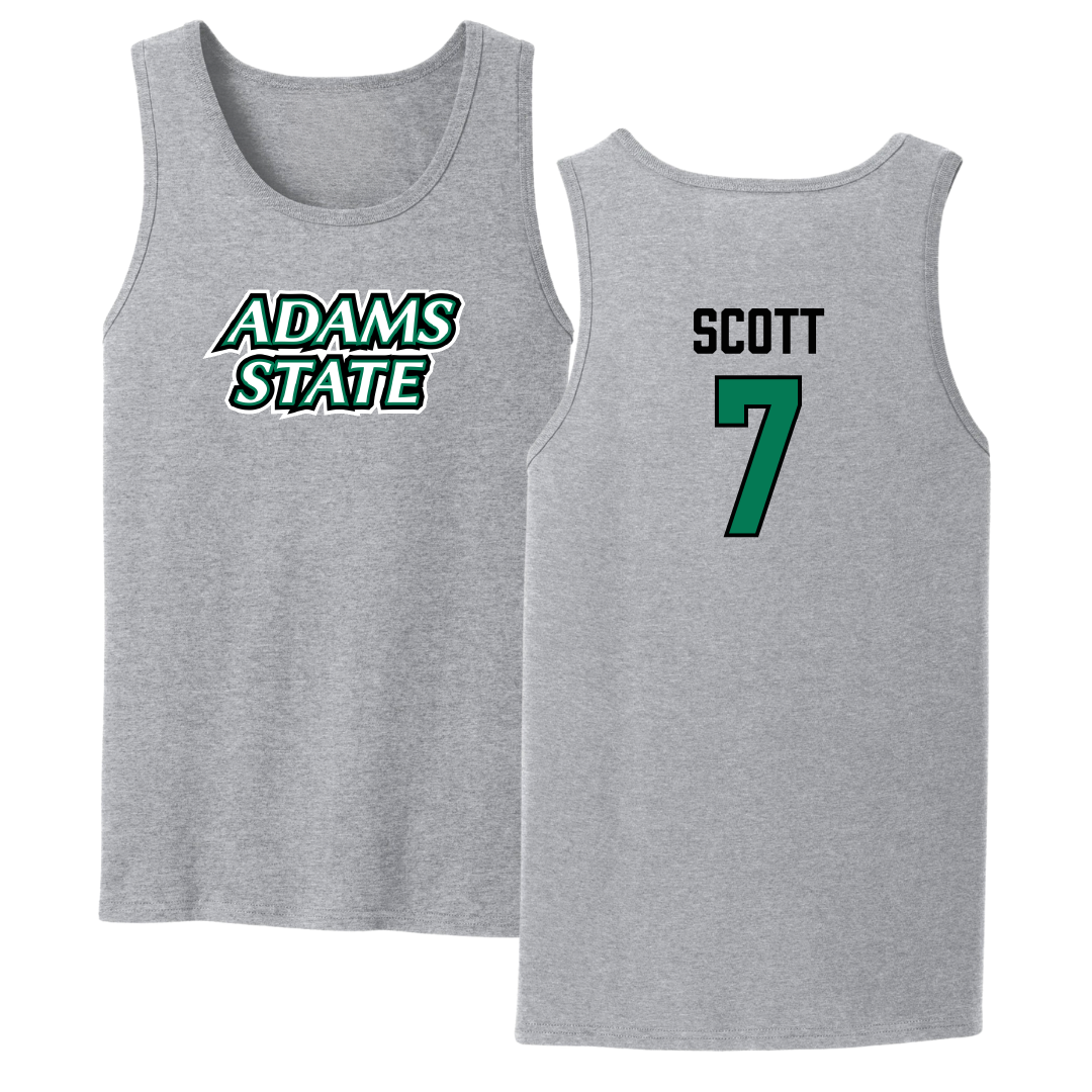 Adams State University Football Sport Gray Tank Top - #7 Jalen Scott