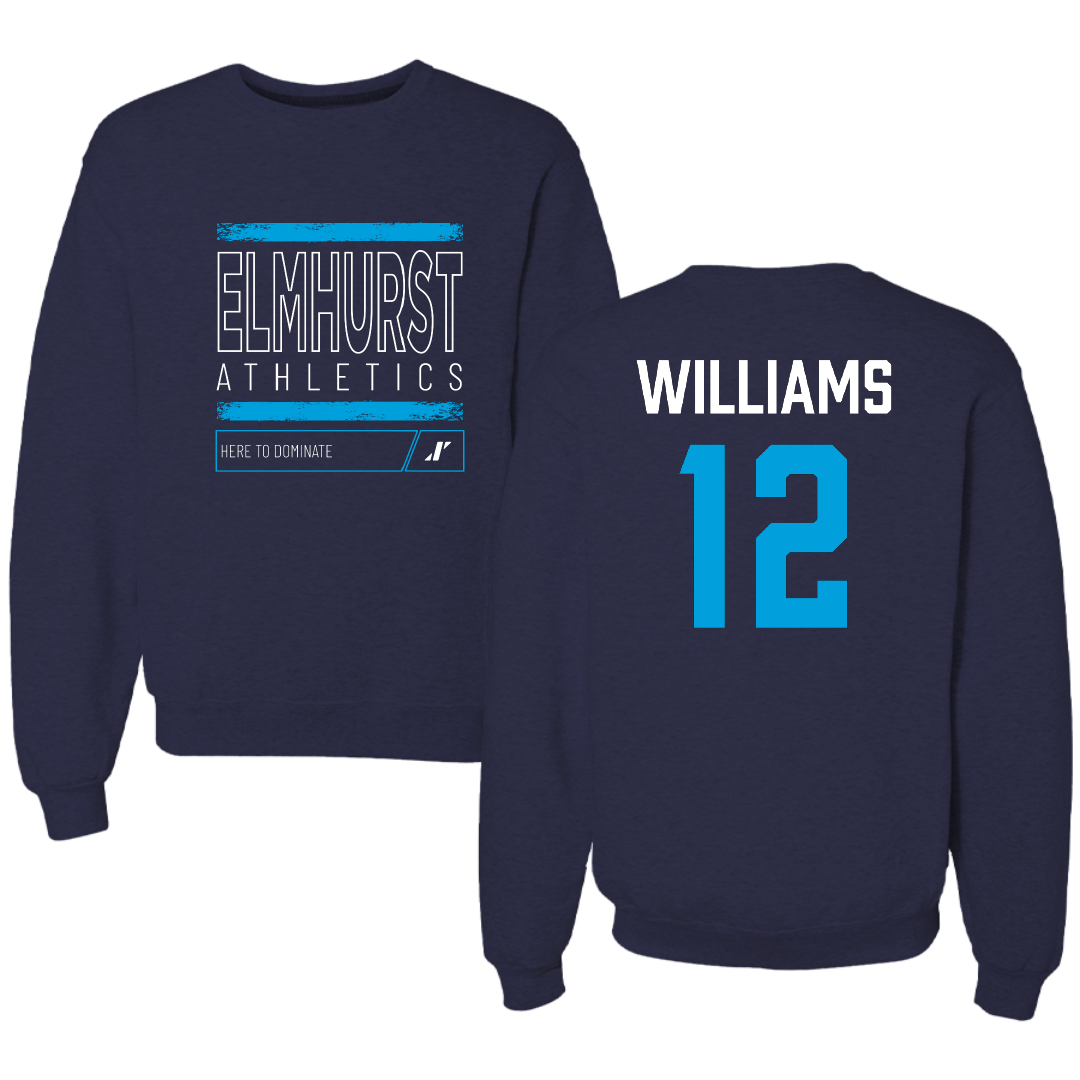 Elmhurst University Lacrosse (W) Navy Dominate Crewneck - #12 Alannah Williams