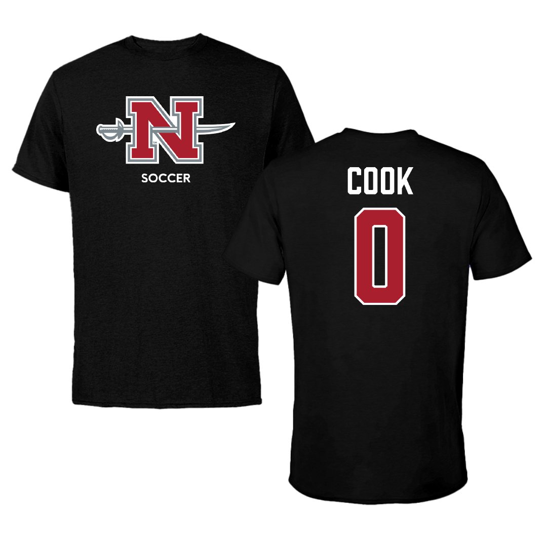 Nicholls State University Soccer (W) Black Mascot Tee - #0 Megan Cook