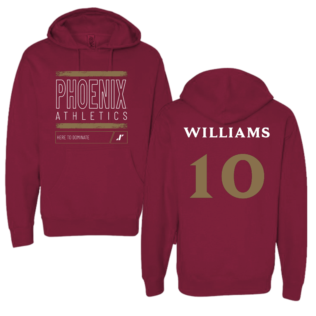 Elon University Baseball Maroon Dominate Hoodie - #10 Isaac Williams