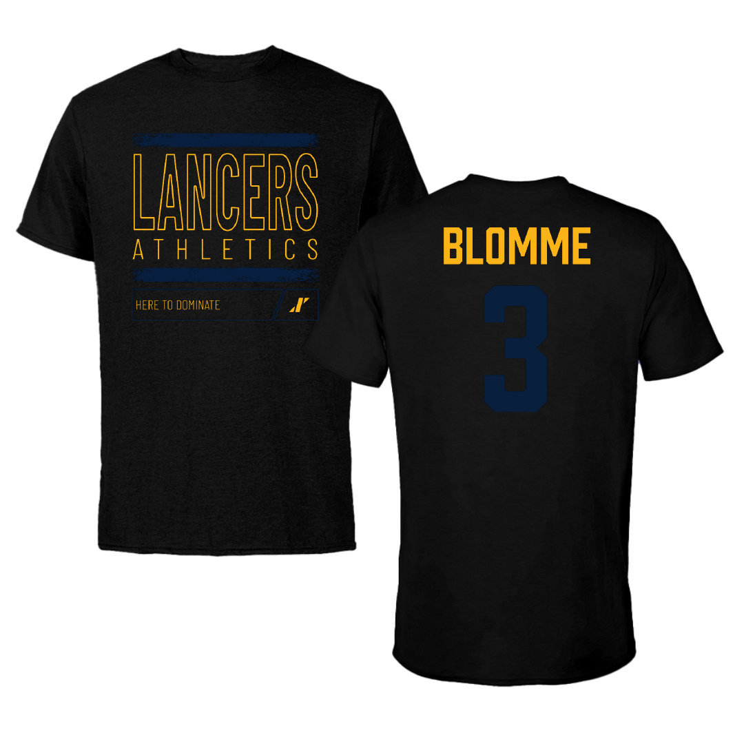 Mount Marty University Softball Black Dominate Performance Tee - #3 Emma Blomme