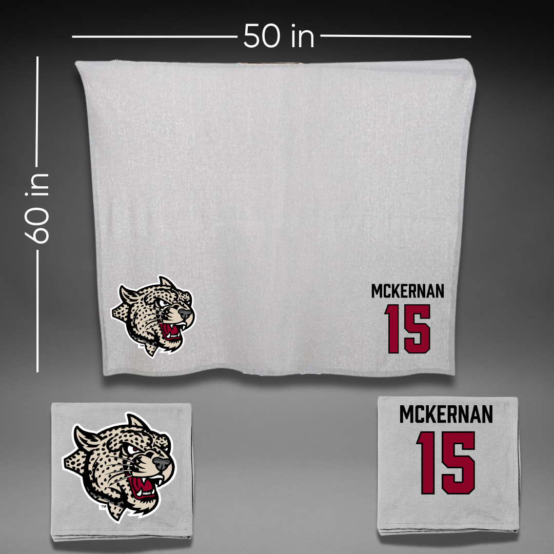 Lafayette College Baseball Gray Blanket - #15 Kyle McKernan