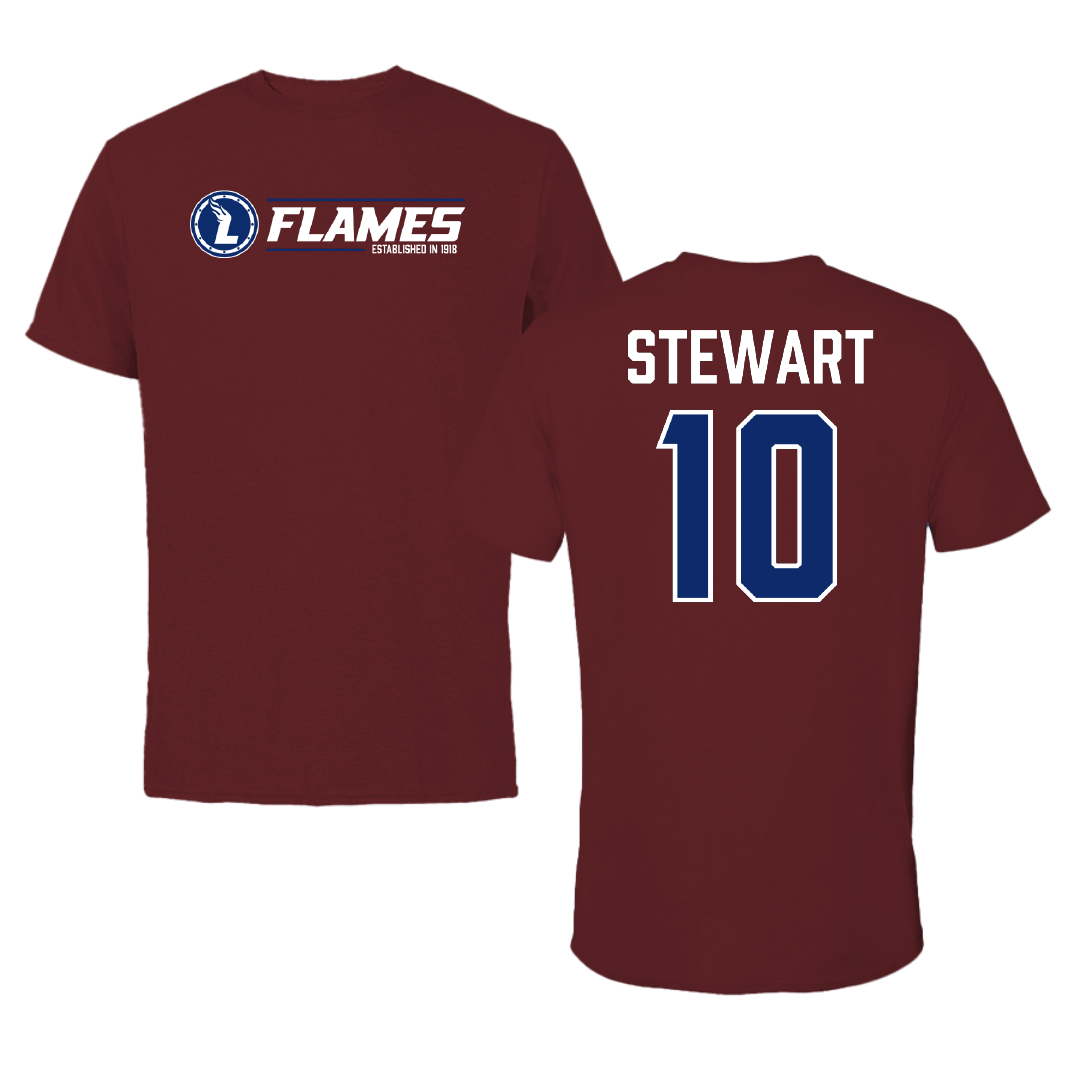 Lee University Soccer Maroon General Tee - #10 Ethan Stewart