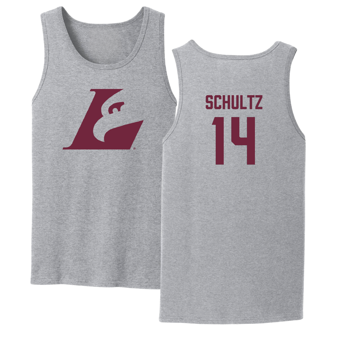 University of Wisconsin-La Crosse Basketball Sport Gray Tank Top - #14 Isabelle Schultz
