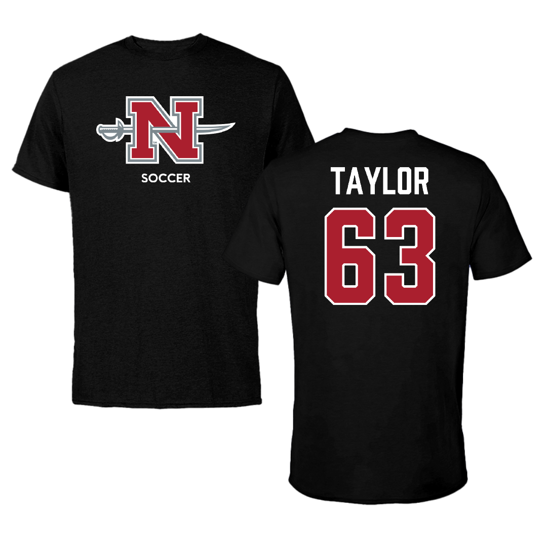 Nicholls State University Soccer (W) Black Mascot Tee - #63 Danielle Taylor