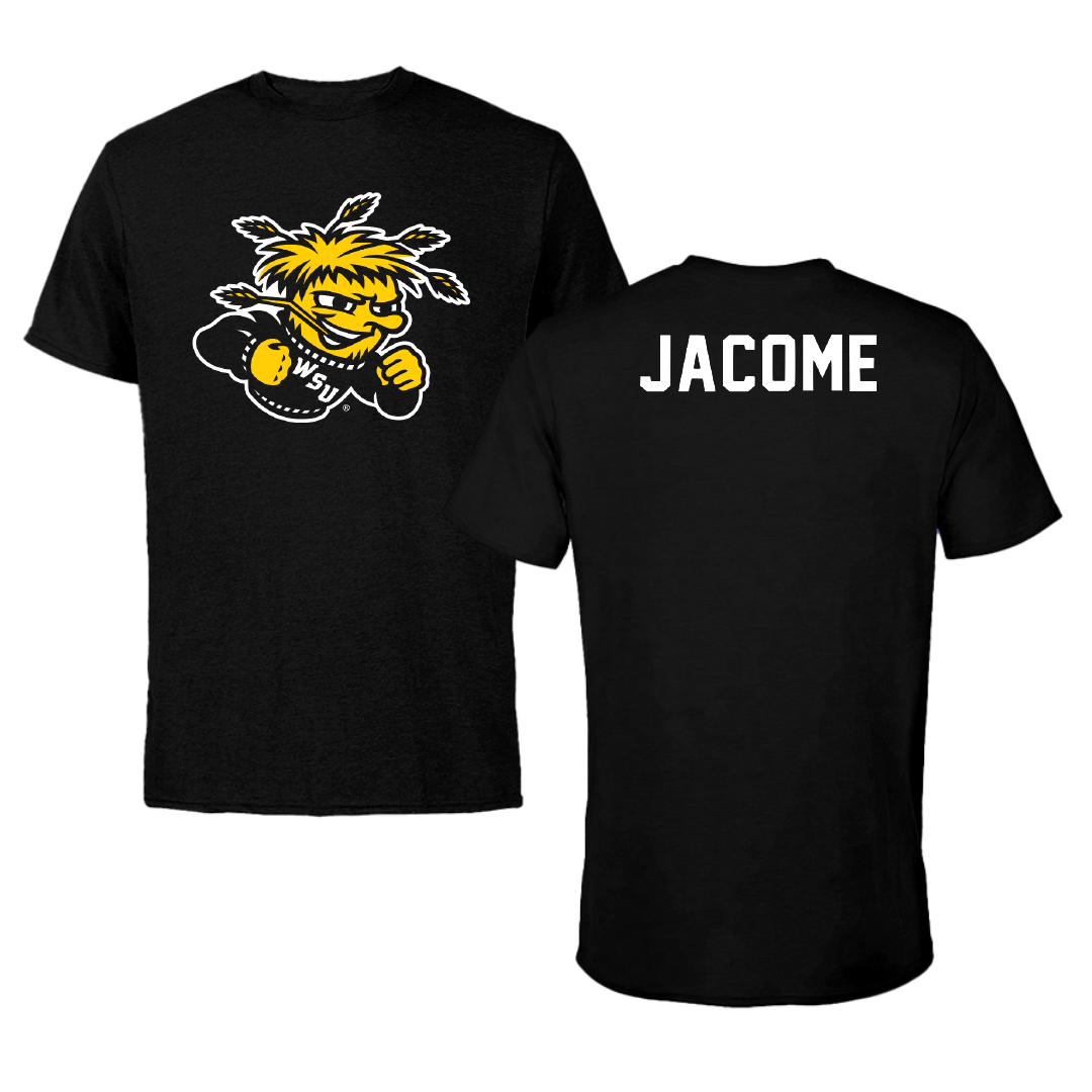 Wichita State University Tennis Black Mascot Tee - Alejandro Jacome