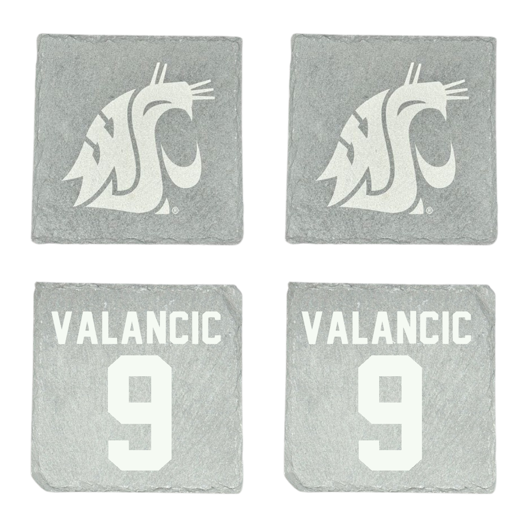 Washington State University Basketball (W) Stone Coaster (4 Pack)  - #9 Tanja Valancic
