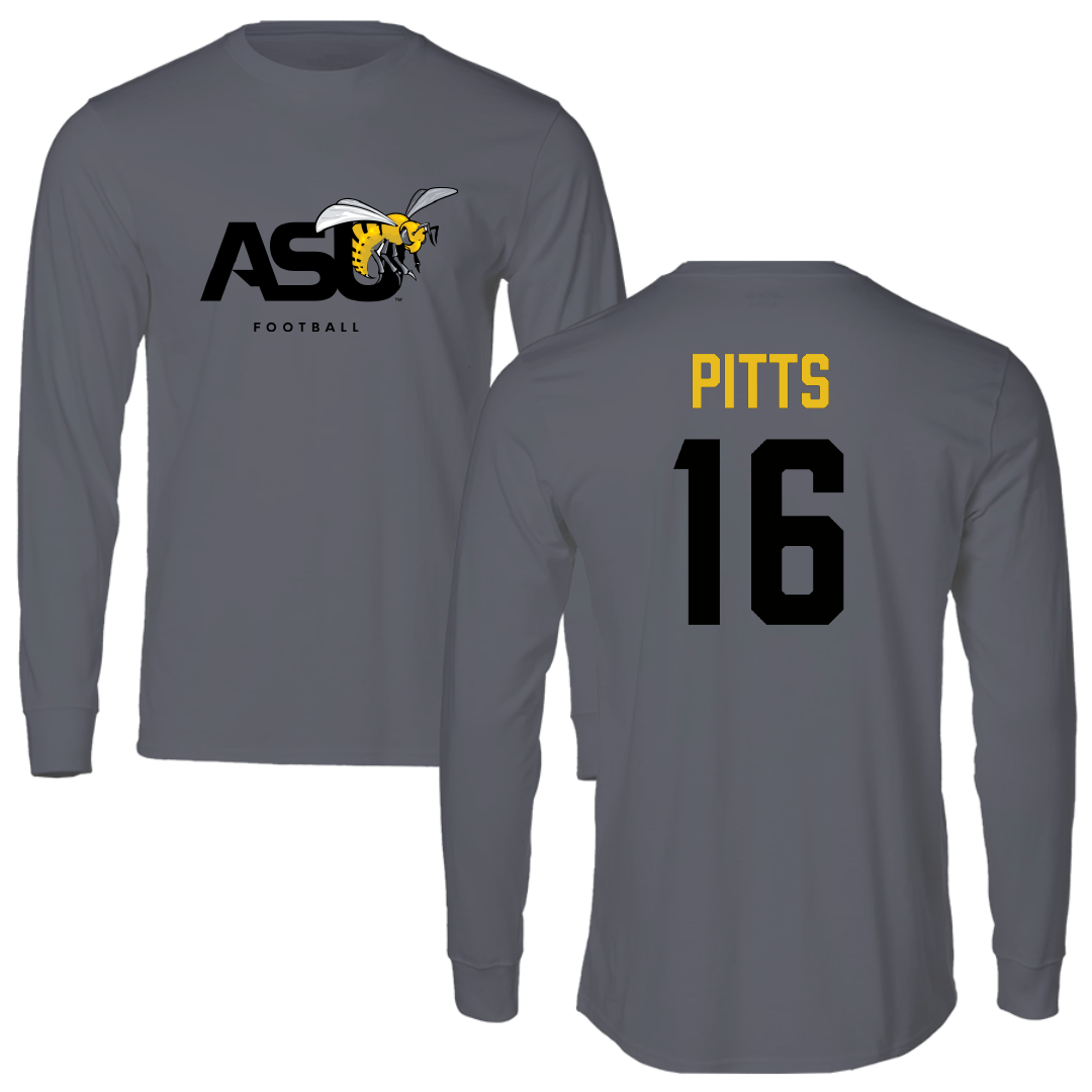 Alabama State University Football Dark Gray Long Sleeve - #16 Christian Pitts
