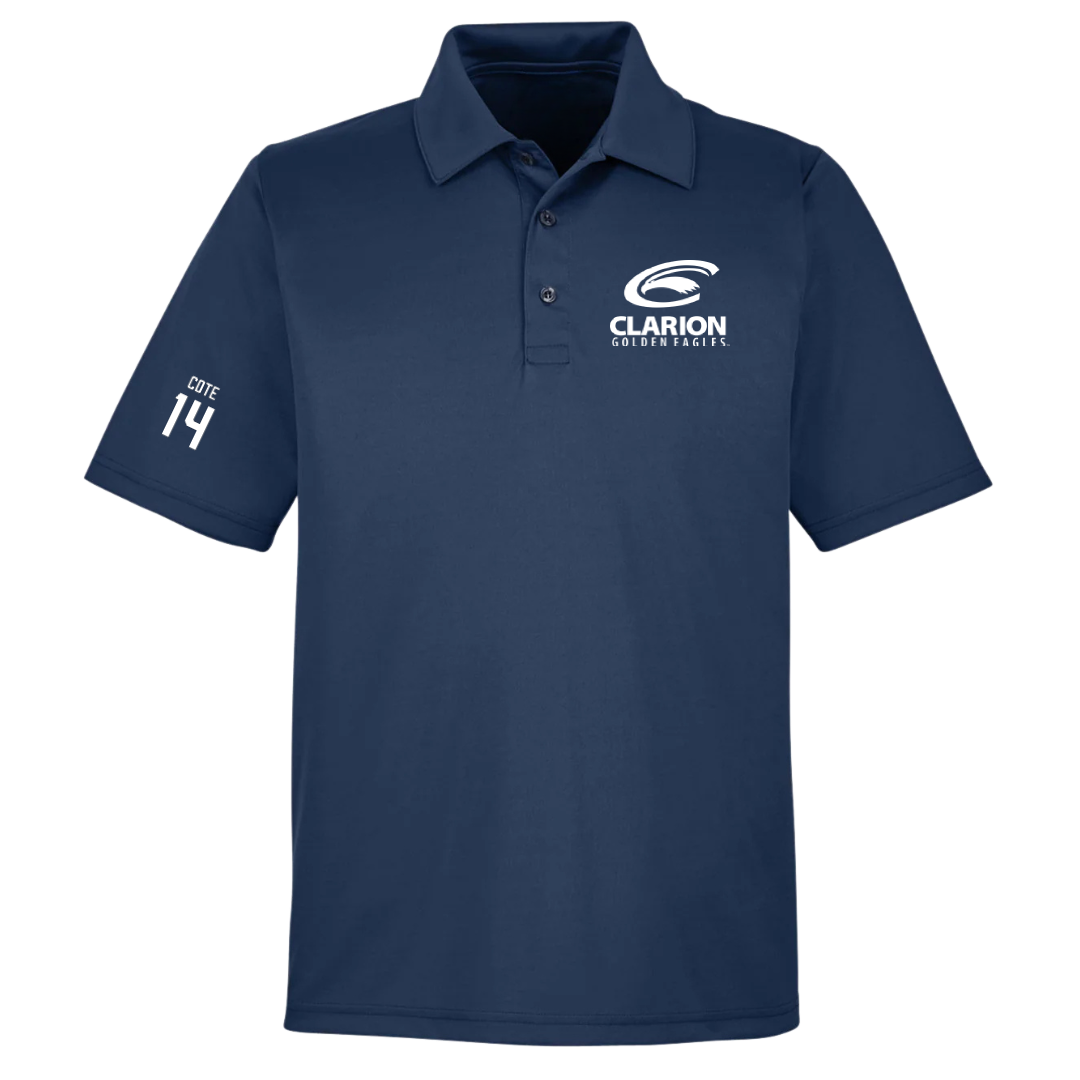 PennWest Clarion Basketball (M) Navy Polo - #14 Gavin Cote