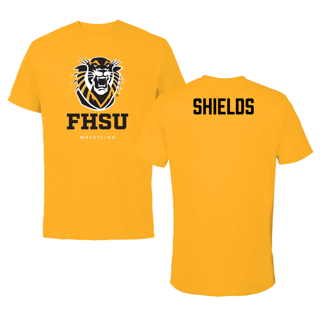 Fort Hays State University Wrestling (M) Gold Performance Tee - Aiden Shields