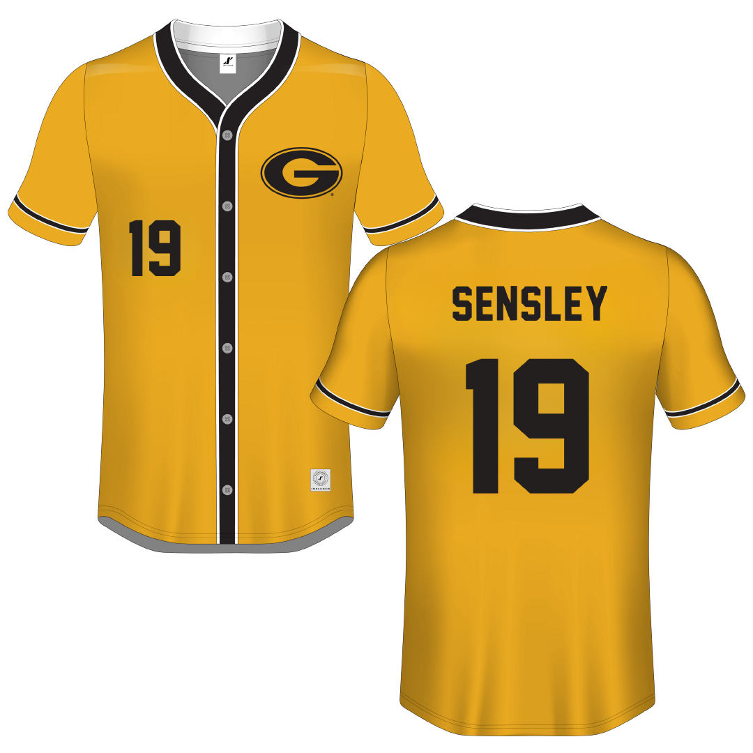 Grambling State University Gold Button-Down Jersey - #19 Spencer Sensley