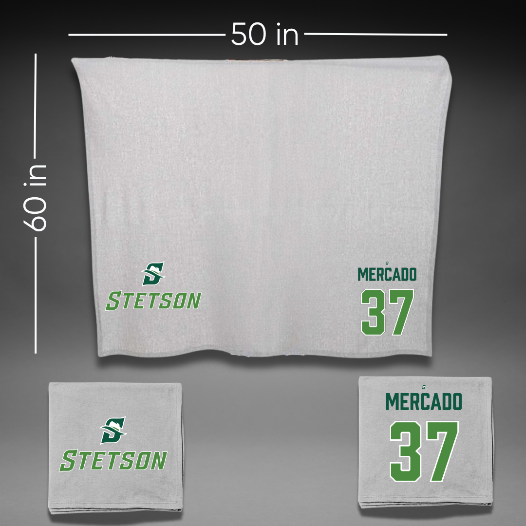 Stetson University Baseball Gray Blanket - #37 Julian Mercado