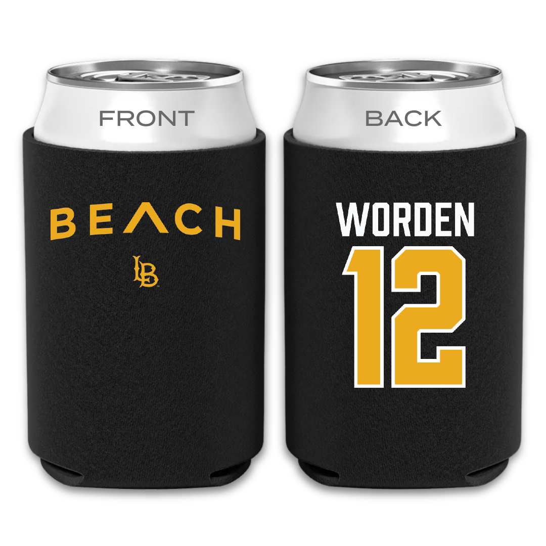 Long Beach State University Soccer Black Can Cooler - #12 Liz Worden