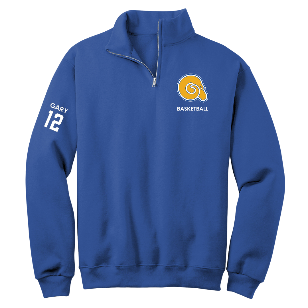 Albany State University Basketball (M) Blue Quarter-Zip - #12 Christian Gary