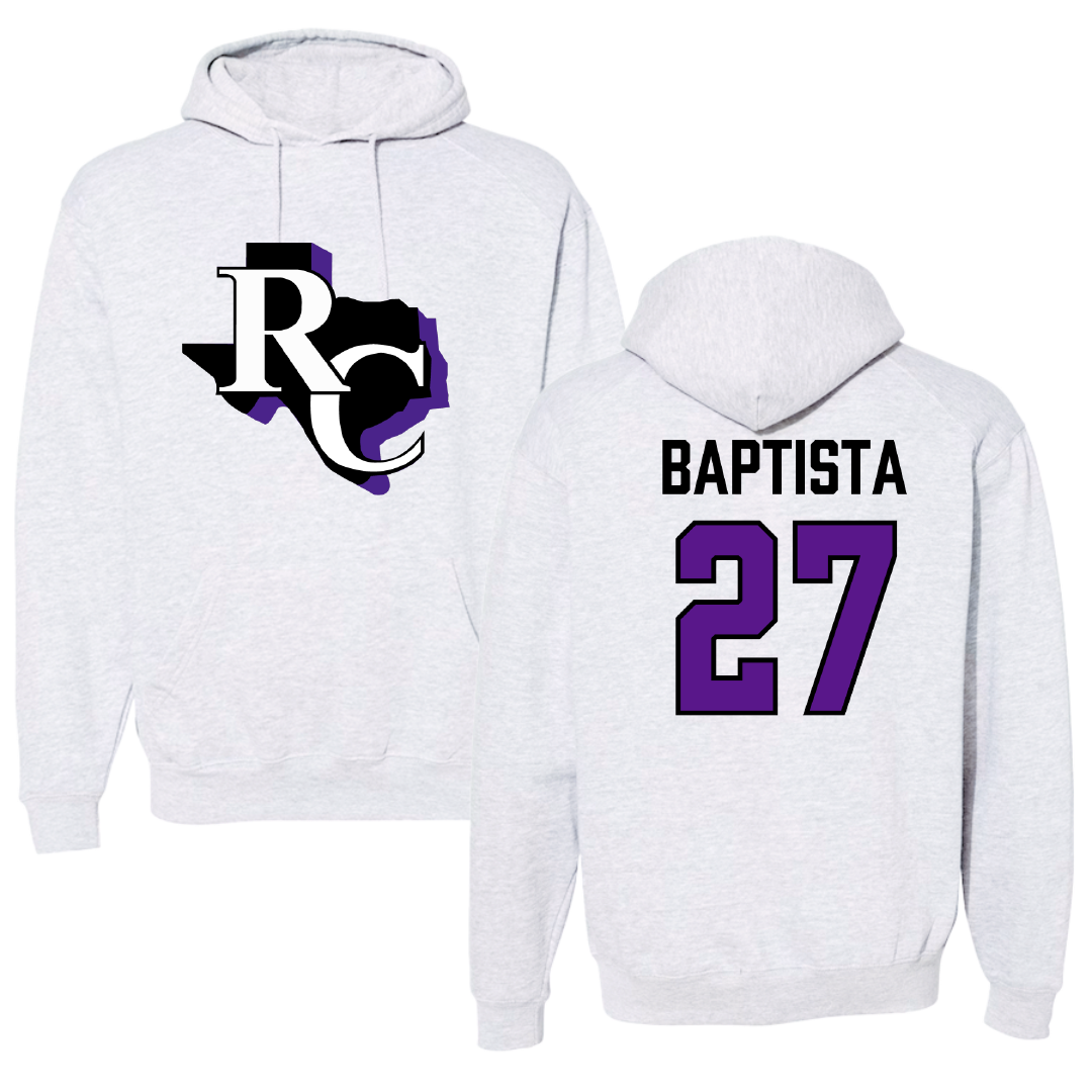 Ranger College Baseball Gray Hoodie - #27 Adanel Baptista