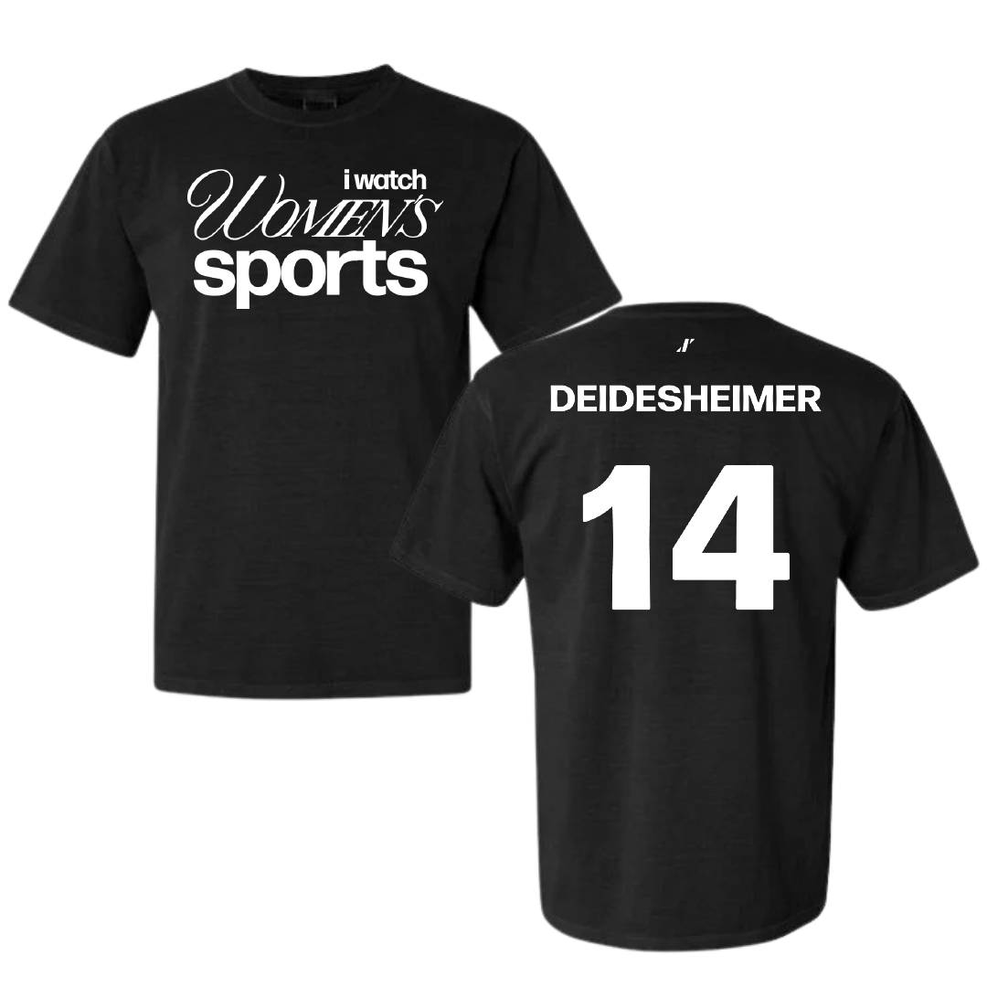 Volleyball Black WHM Comfort Colors Tee - #14 Payton Deidesheimer
