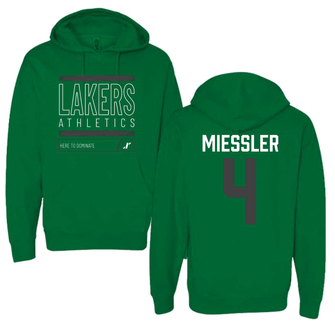 Roosevelt University Volleyball Green Dominate Hoodie - #4 Regan Miessler