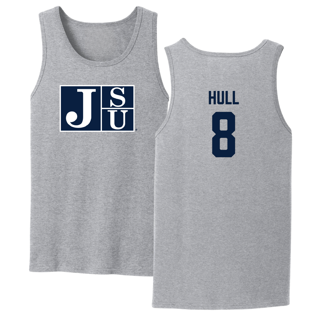 Jackson State University Baseball Sport Gray Tank Top - #8 Davione Hull