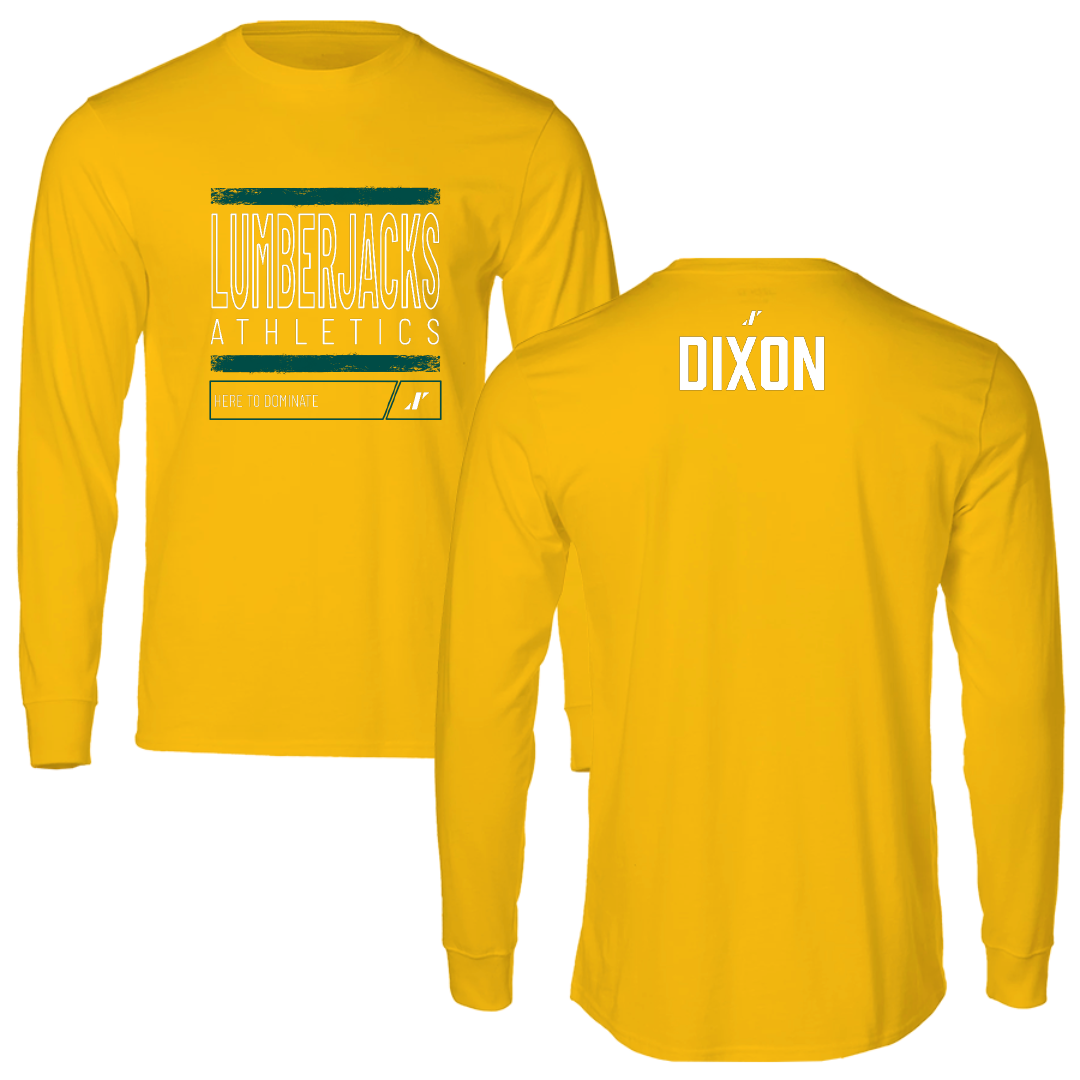 Cal Poly Humboldt Wrestling (M) Gold Dominate Long Sleeve - Preston Dixon