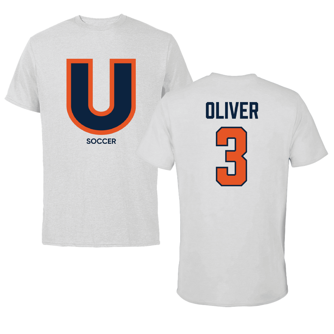 Utica University Soccer (W) Light Gray Performance Tee - #3 Grace Oliver