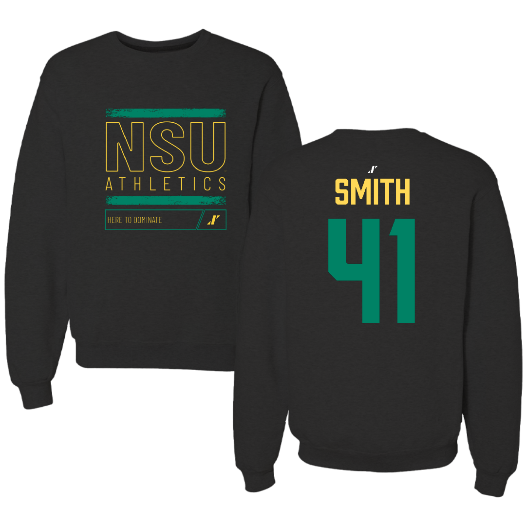 Norfolk State University Football Black Dominate Crewneck - #41 Jayden Smith