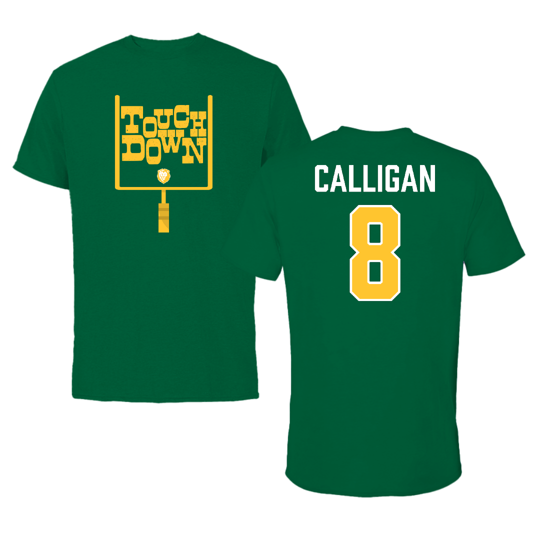 Southeastern Louisiana University Football Green Touchdown Tee - #8 Keydrain Calligan