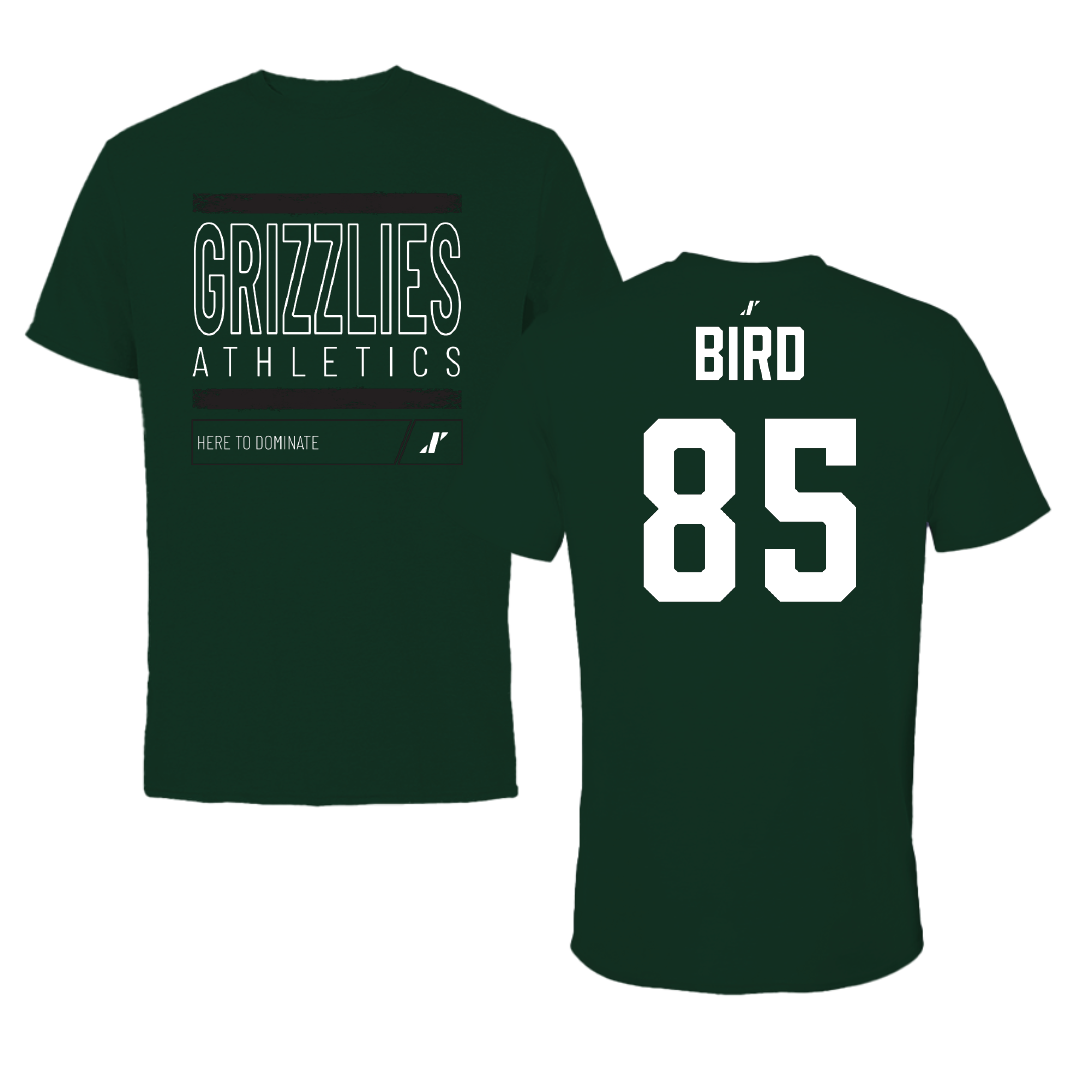 Adams State University Football Forest Green Dominate Performance Tee - #85 Ethan Bird
