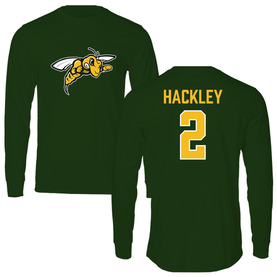 Black Hills State University Basketball (M) Forest Green Performance Long Sleeve - #2 Jaeton Hackley