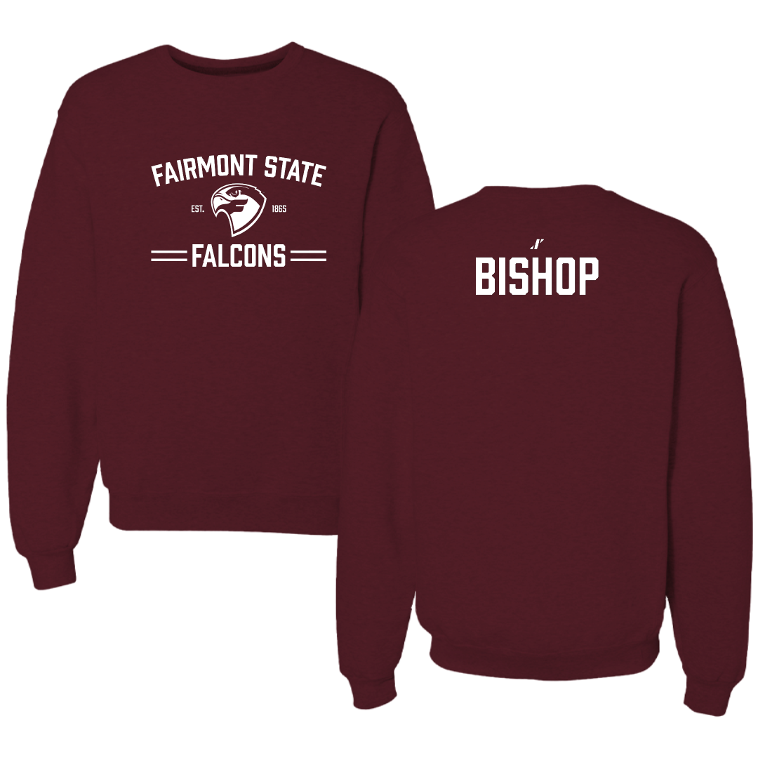 Fairmont State University Wrestling Maroon General Crewneck - Justin Bishop