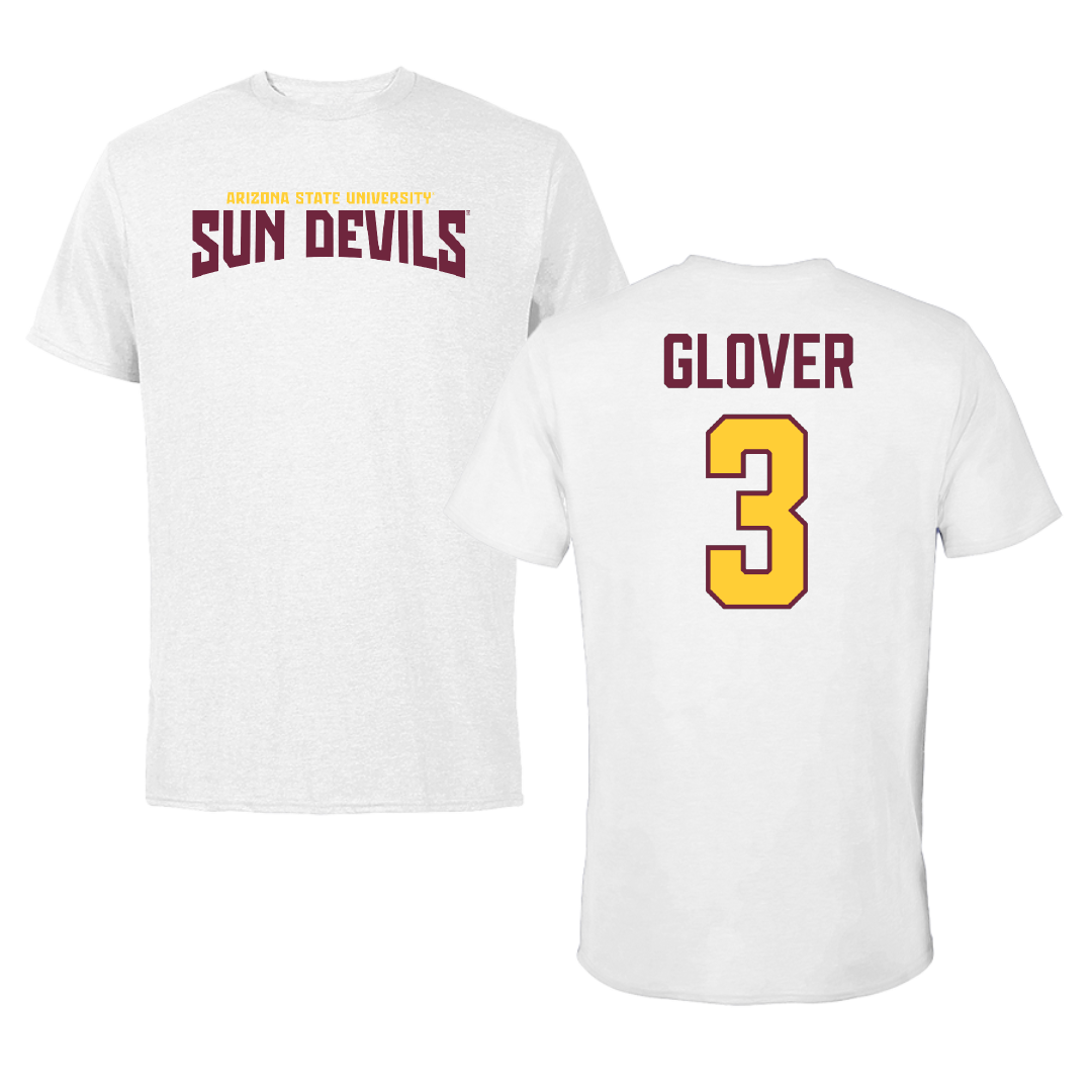 Arizona State University Volleyball White Classic Performance Tee - #3 Noemie Glover