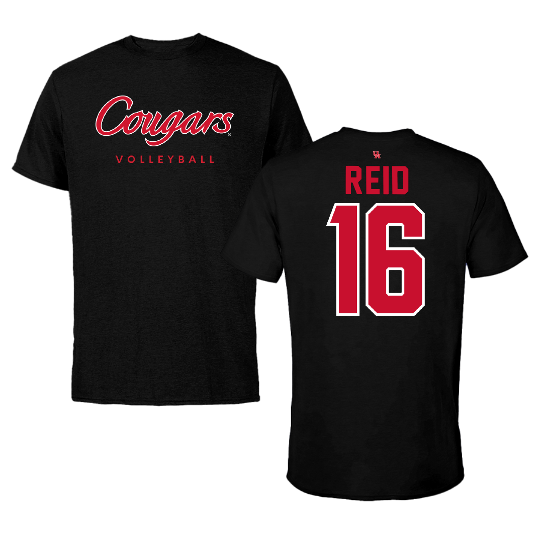 University of Houston Volleyball Black Performance Tee - #16 Brenya Reid