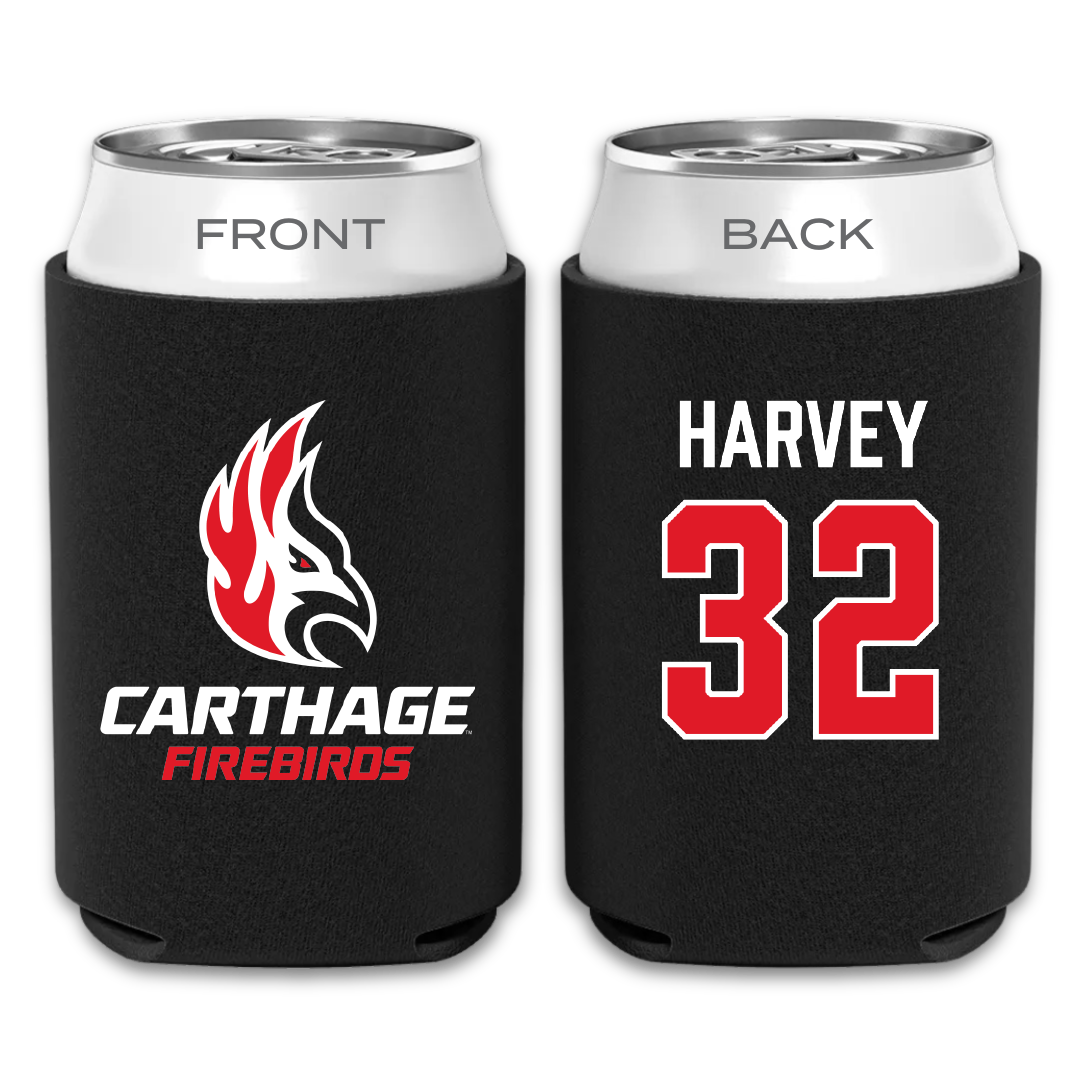 Carthage College Basketball (M) Black Can Cooler - #32 Jake Harvey