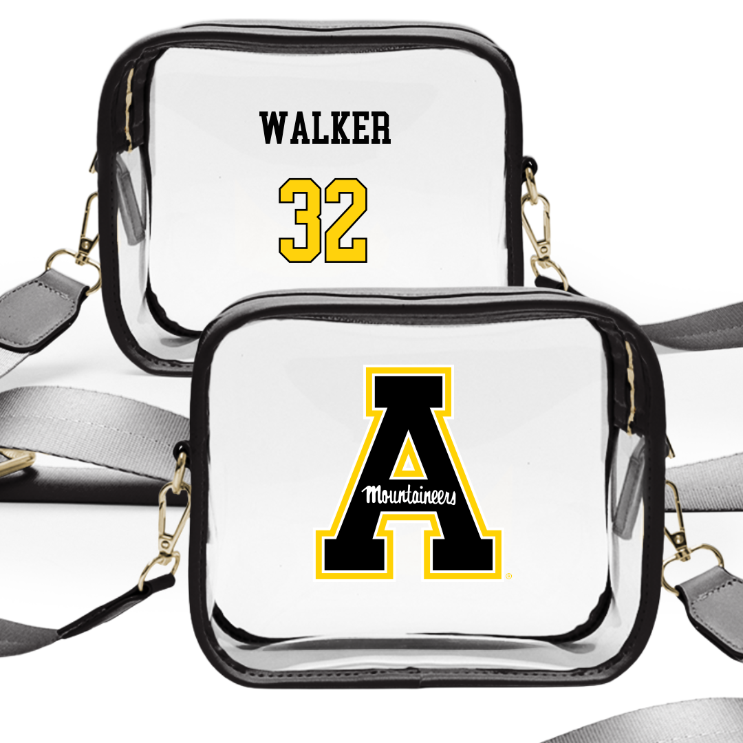 Appalachian State University Baseball Black Clear Stadium Bag - #32 Tommy Walker