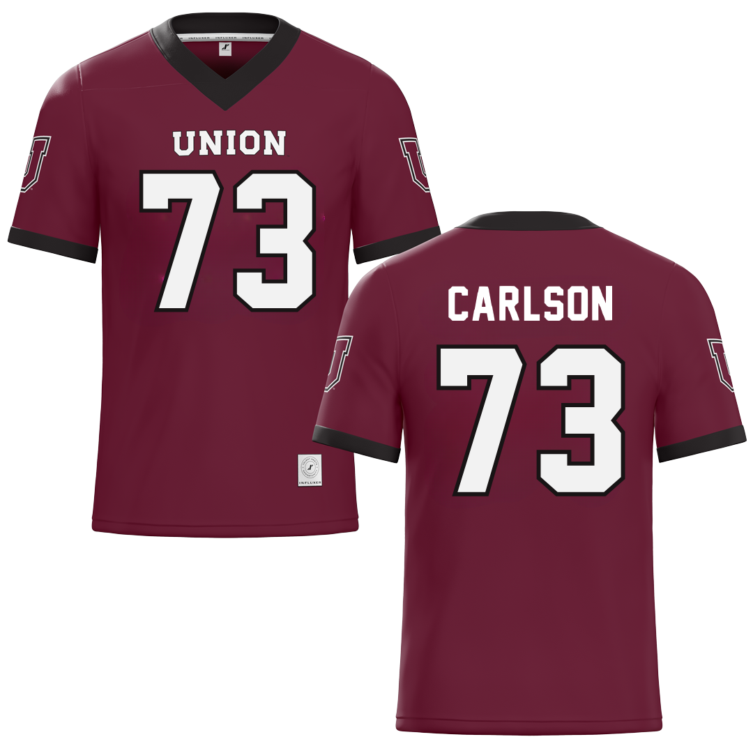 Union College Maroon Football Jersey - #73 Harrison Carlson