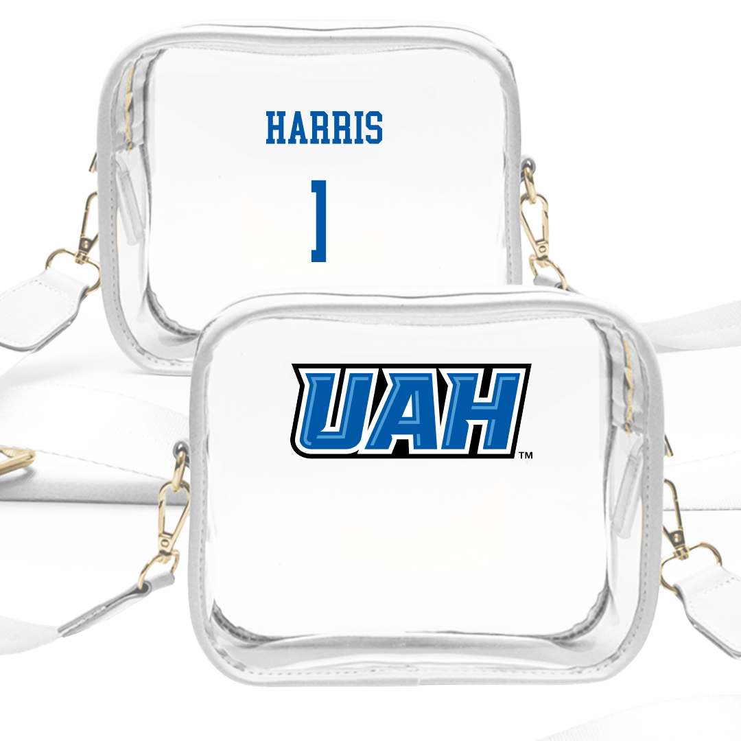 Huntsville Softball White Clear Stadium Bag - #1 Sydney Harris
