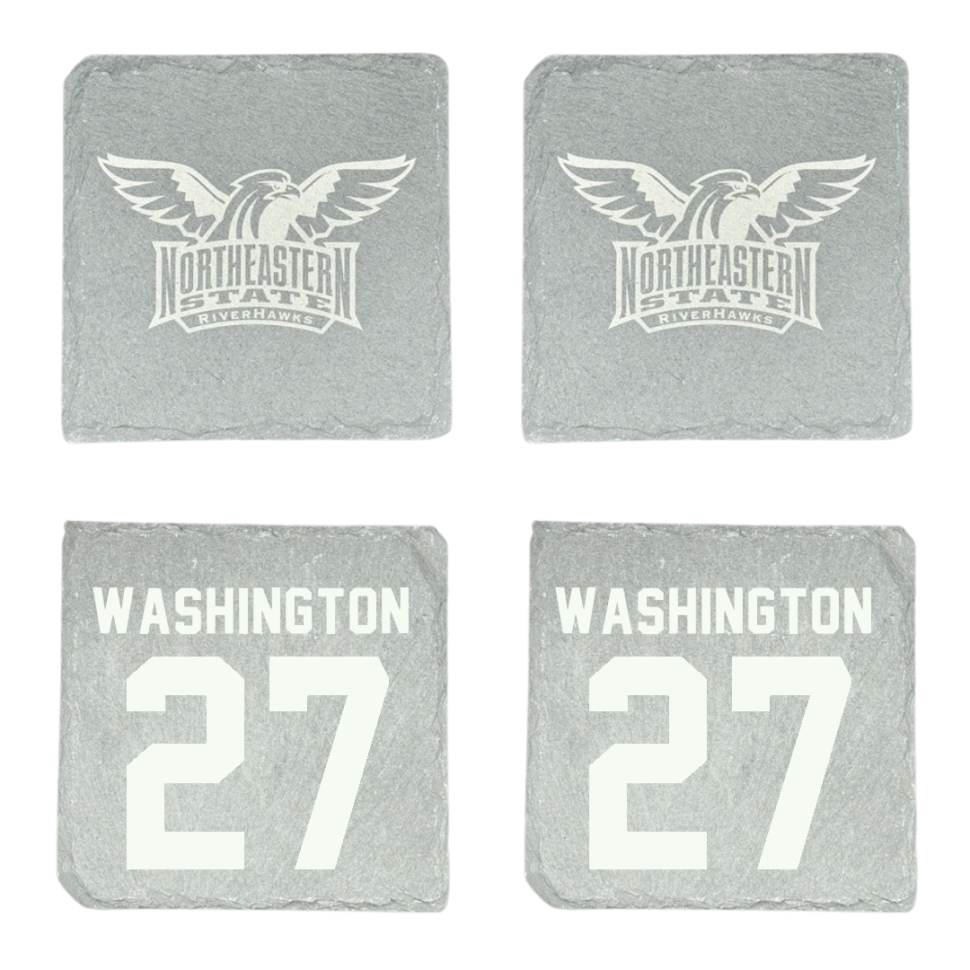 Northeastern State University Football Stone Coaster (4 Pack)  - #27 Ethan Washington